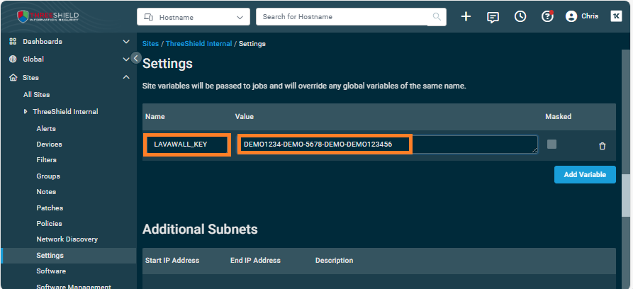 Datto RMM Sites